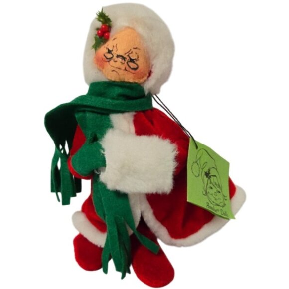 Annalee Dolls Mobilitee 1963 Vintage Mrs Claus Eyes Closed with  Muff - NWT - Picture 9 of 9